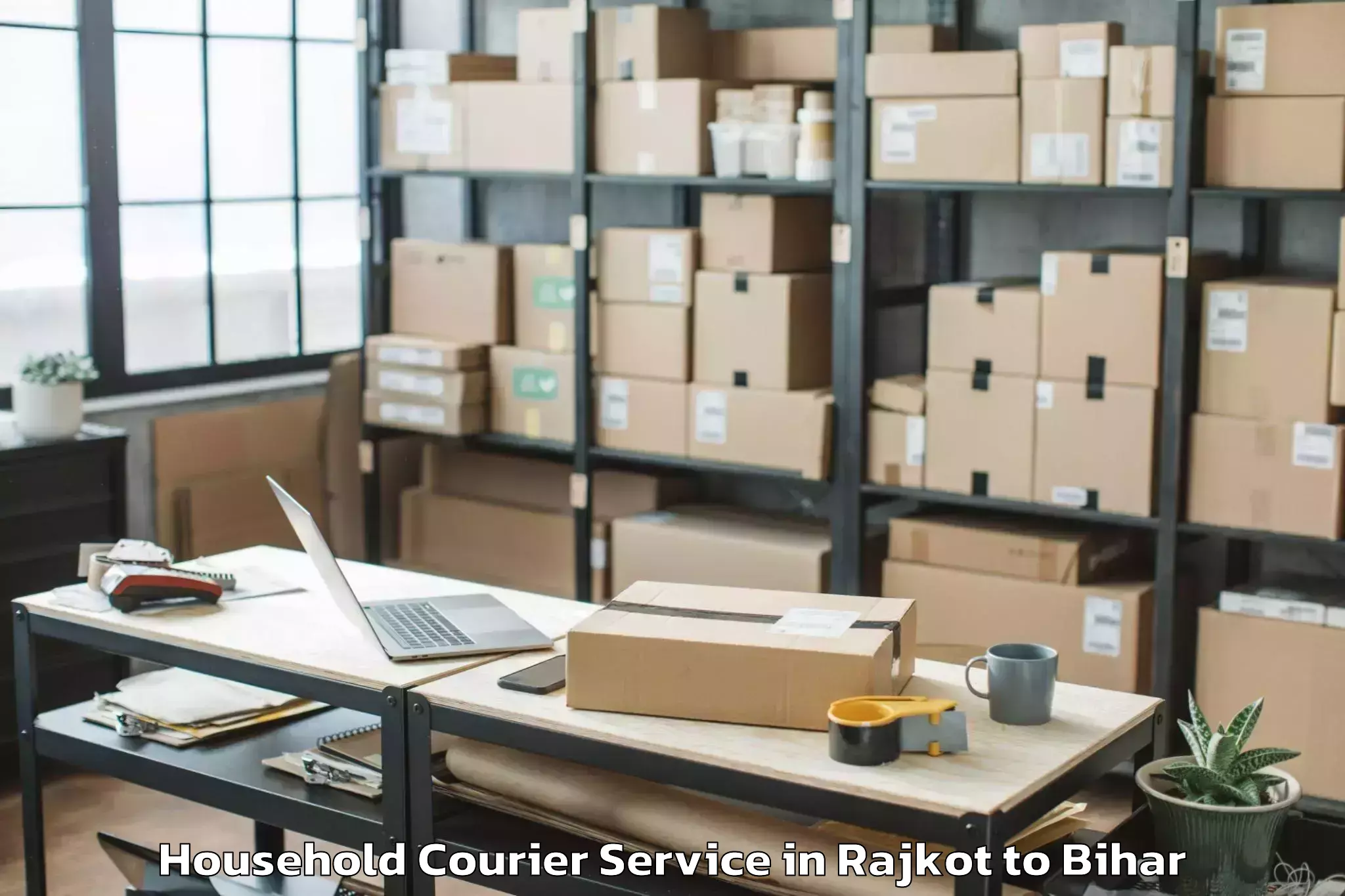 Get Rajkot to Lauriya Nandangarh Household Courier